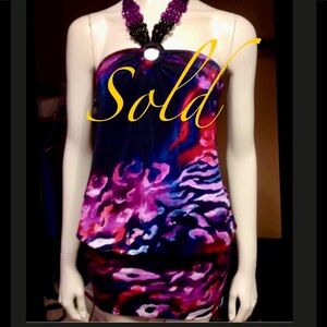 Wet Seal Banded Dress with Bead Tie